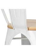 Krzesło Paris Wood białe sosna naturalna - d2design